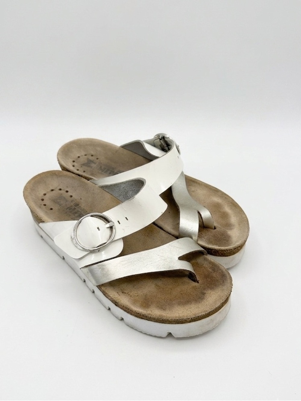 MEPHISTO Toe-Loop Sandals with Buckle as is